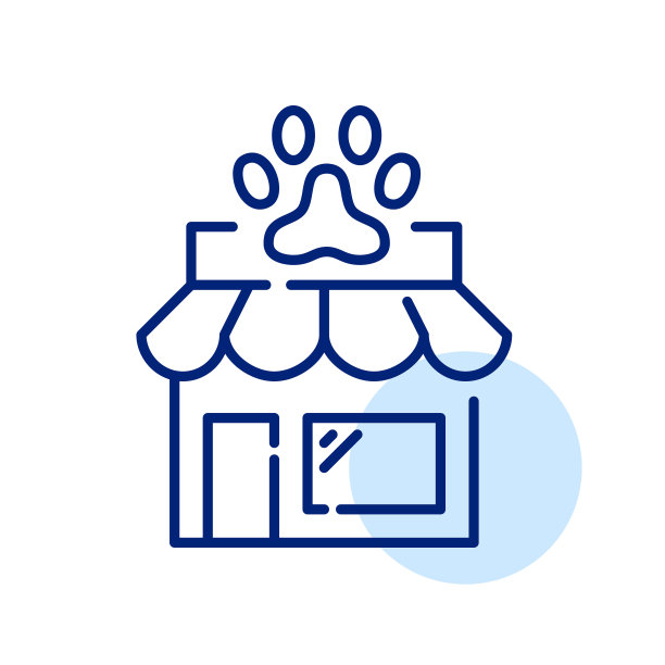 宠物店。像素完美，可编辑的笔画线图标图片下载