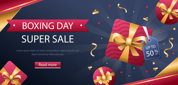 梯度节礼日水平横幅模板矢量插图。图片下载