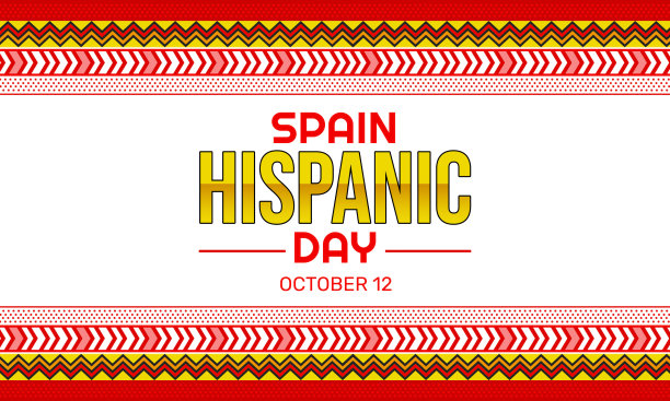 西班牙西班牙日的背景是传统风格和旗帜颜色。西班牙国庆日墙纸背景图片下载