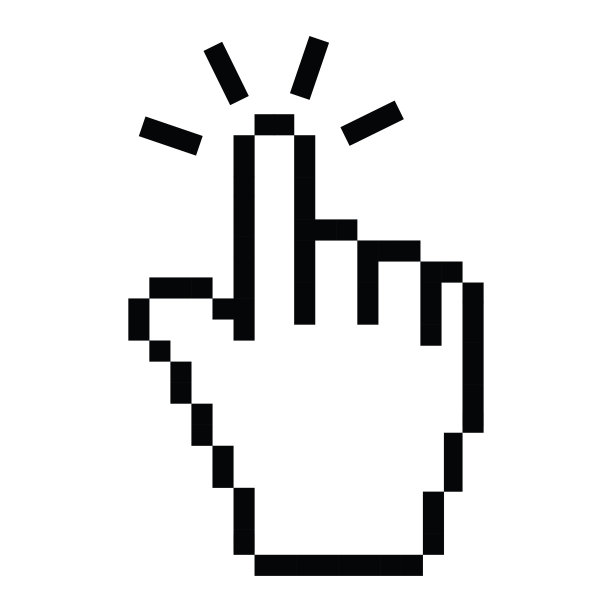 像素光标，带有点击效果的手光标图片下载