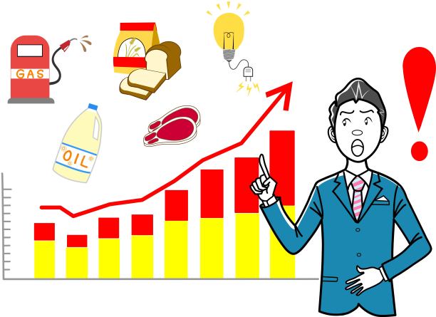 商人和女商人解释价格上涨的插图图片下载