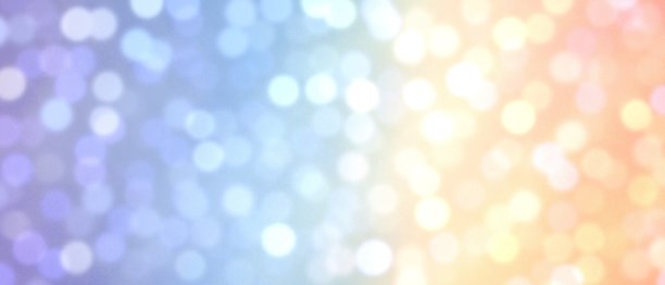 奇妙的照明风格背景与渐变。抽象插画横向横幅与彩虹色圆散景灯。假期，梦想和希望的概念图片下载