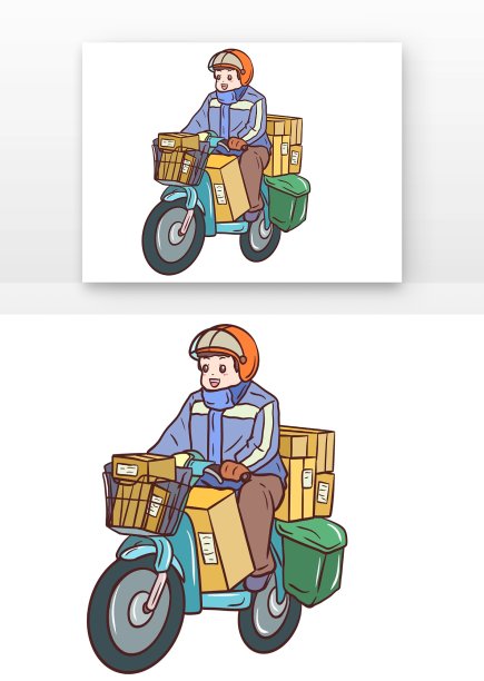 物流快递员送快递图片下载