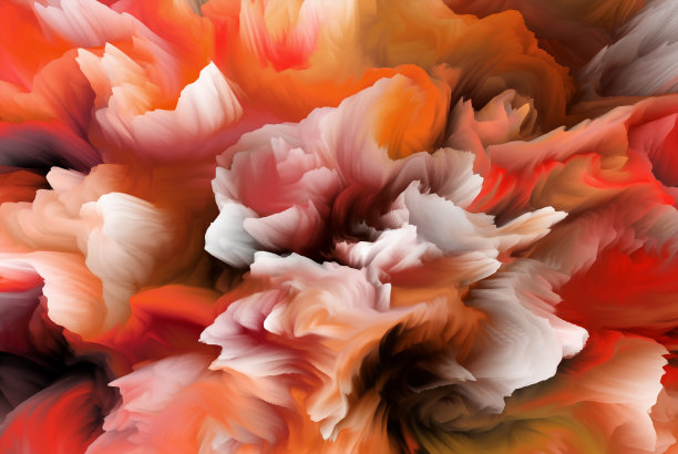 神奇的世界。色彩斑斓的抽象幻想背景，超现实的梦幻景观。三维演示图片下载