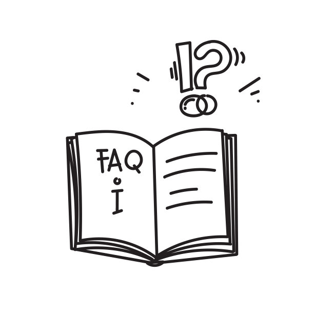 手绘涂鸦常见问题手册插图矢量图片下载