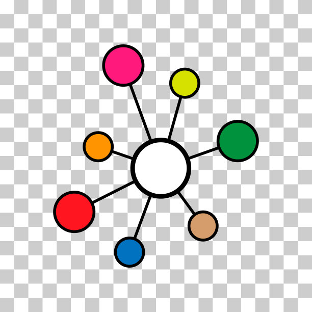 枢纽平面网络图标，连接结构矢量符号隔离背景，技术系统图片下载