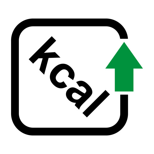 卡路里健康饮食图标，营养食品低标志，千卡零网络矢量插图图片下载