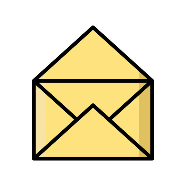 信封图标矢量设计模板在白色背景图片下载