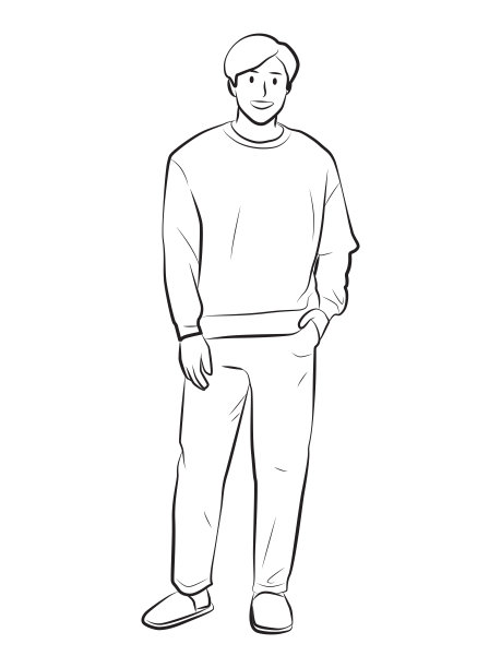 毛衣男休闲姿势图片下载