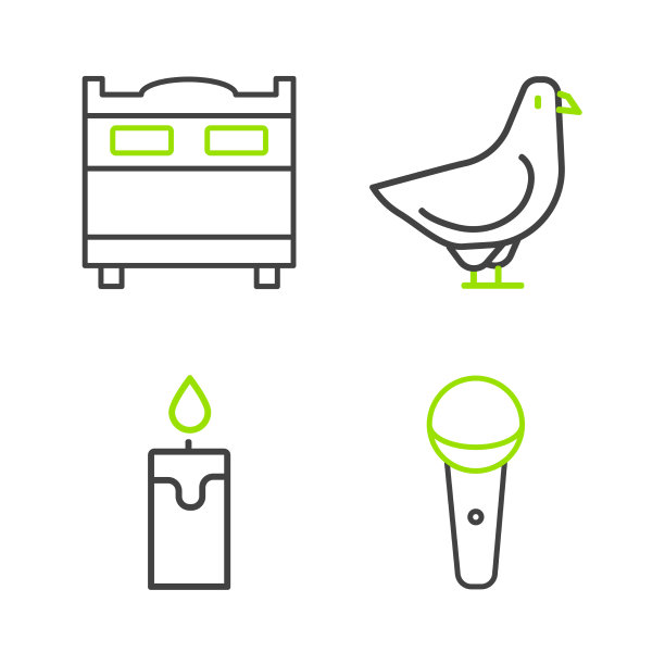 设置线麦克风燃烧蜡烛鸽子和图片下载