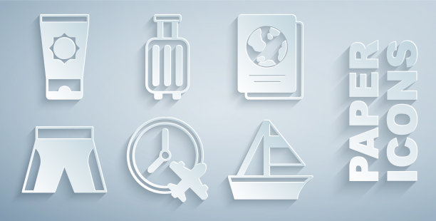 用飞机护照短裤设定时钟图片下载