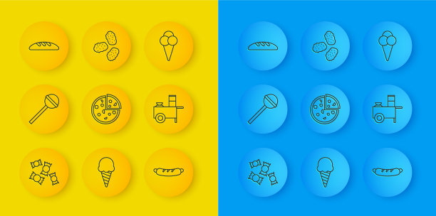 糖果，棒棒糖，披萨，热狗，三明治图片下载