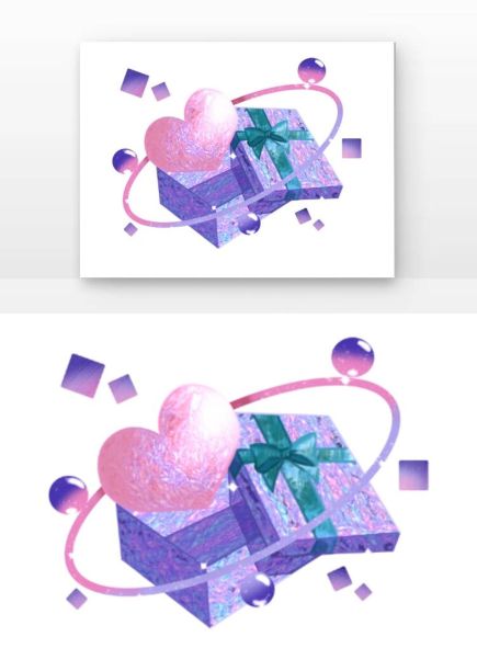 感恩节创意酸性礼盒爱心图片下载