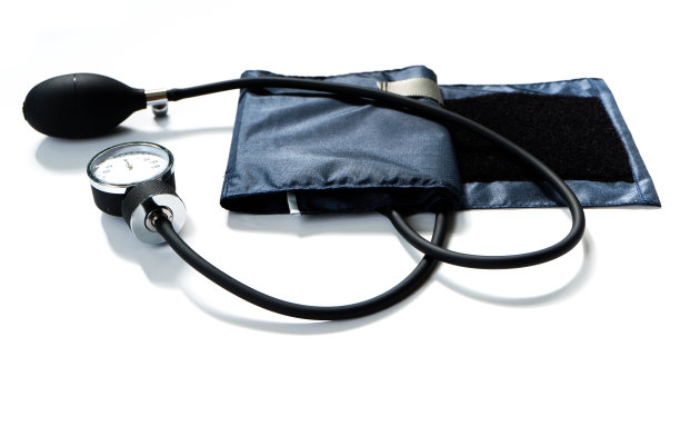 白色背景隔离的血压计图片下载