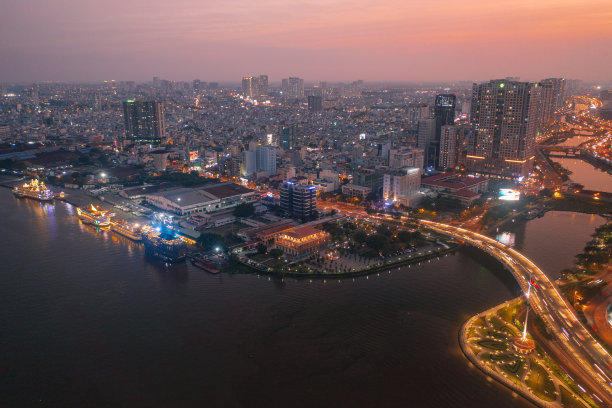 第一区胡志明市无人机视图图片下载