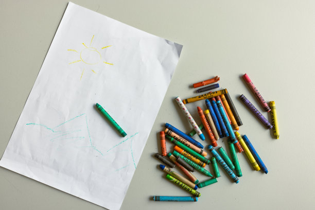 彩色蜡笔画图片下载