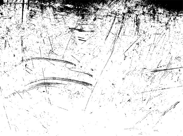 Grunge纹理背景矢量，纹理邋遢黑色复古设计元素在老旧的纸张或边界插图，划痕和邋遢线的照片覆盖框架模板图片下载