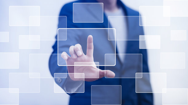 媒体屏幕图标，技术流程系统商业概念，沟通和营销概念，团队成功，人力资源，商业成功图片下载