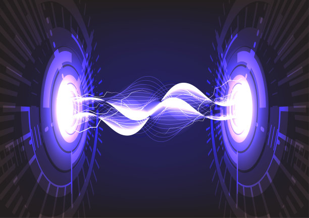 科技背景高科技传播概念创新背景矢量插画。带有光的未来圈元素。图片下载