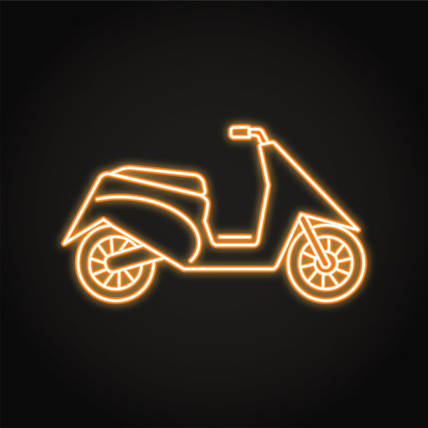 霓虹灯机车图标在线的风格图片下载