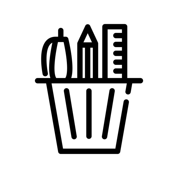 铅笔架图标模板设计图片下载