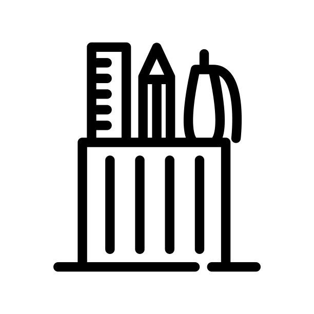 铅笔架图标模板设计图片下载