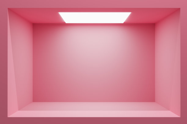 粉色的光立方和空的空间图片下载