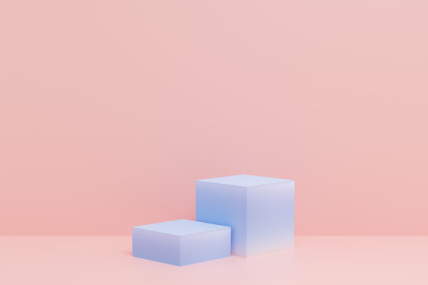 清空工作室的讲台立方体图片下载