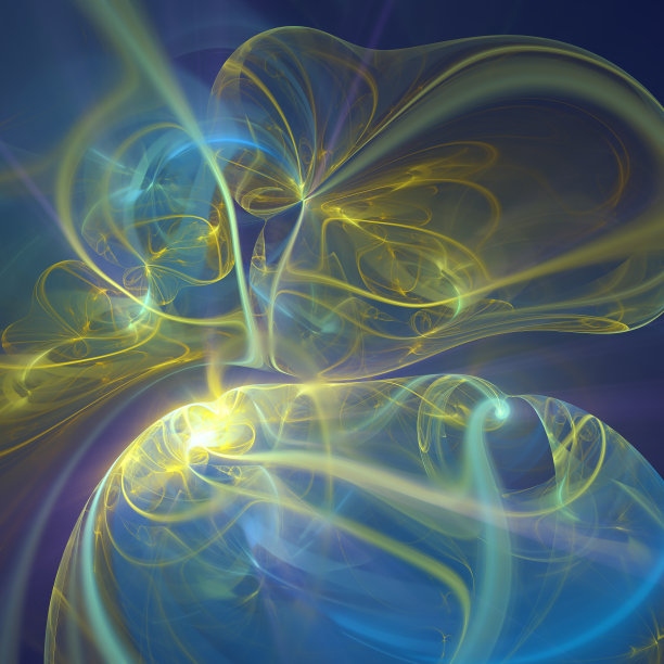 抽象的分形艺术背景，暗示了烟雾，气体，气泡，等离子体，极光，星云，魔术图片下载