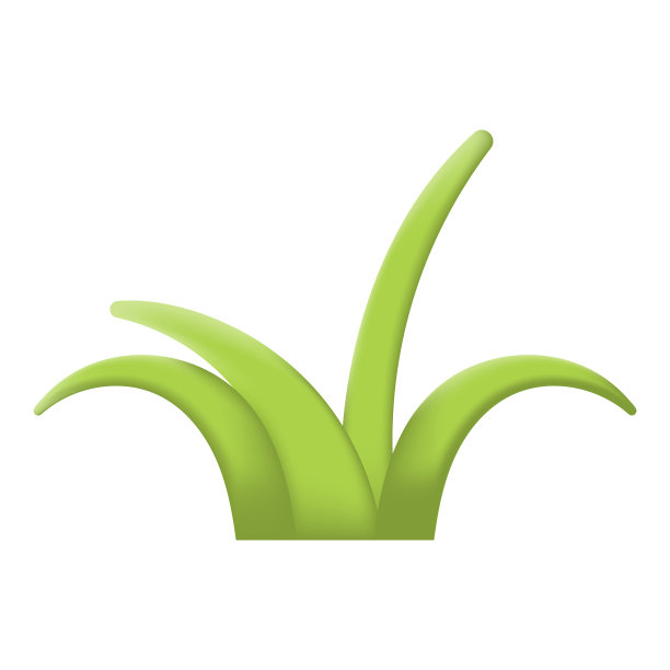 绿色的草孤立在白色背景。三维矢量插图图片下载
