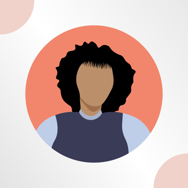 一个自信的年轻非裔美国现代女孩的化身。图片下载