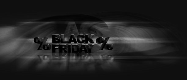 黑色星期五销售的克制优雅横幅。矩形的旗帜。黑色星期五的促销海报。设计首页滑块黑色星期五销售的红色背景。三维演示图片下载