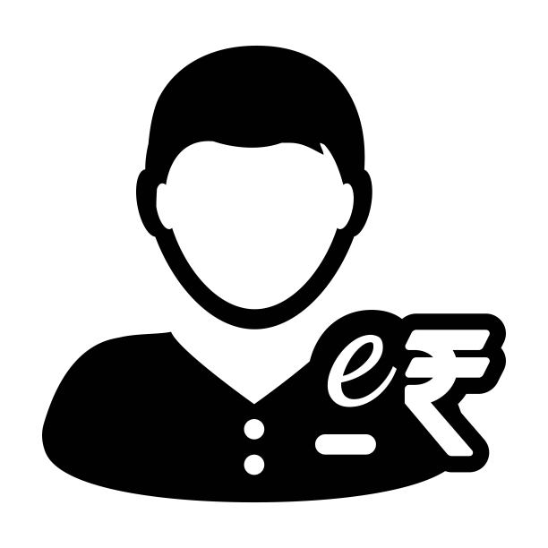 e-RUPI印度电子卢比数字货币的用户符号，用于交易的象形文字图片下载