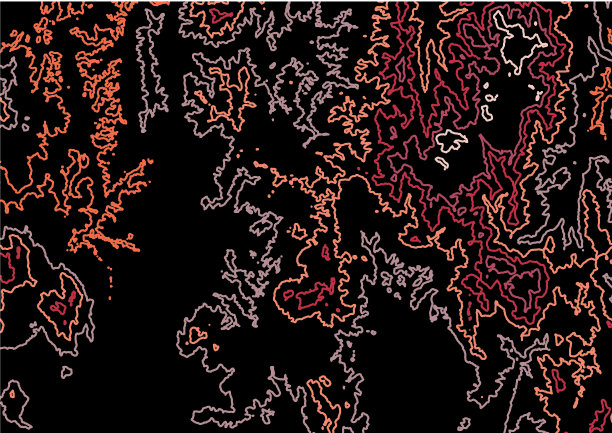 红色地形纹理轮廓线土地图片下载