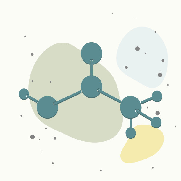 分子矢量图标上的彩色背景。图片下载