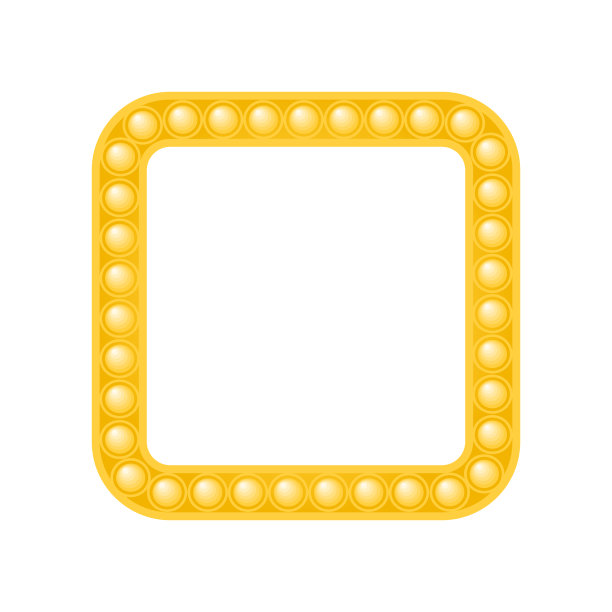Pop it玩具风格的方形框架。儿童照片的框架。空白的模板。儿童假日和派对的设计元素。彩色卡通逼真时尚风格。白色背景。矢量图像。图片下载