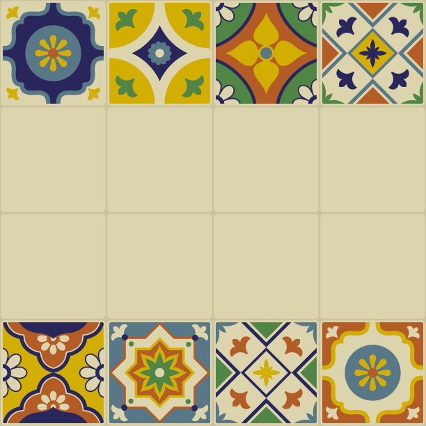 传统的蓝宝石瓷砖装饰框架图片下载