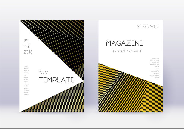 三角盖设计模板集。黄金文摘图片下载