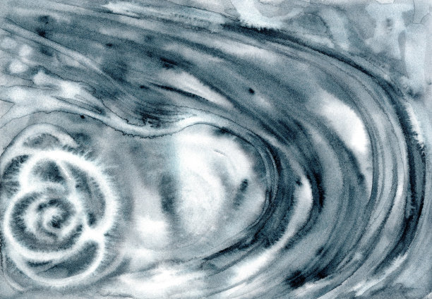 抽象水彩水平灰色背景与斑点，飞溅，条纹，波浪，梯度，形状相同的颜色与色调的变化。图片下载