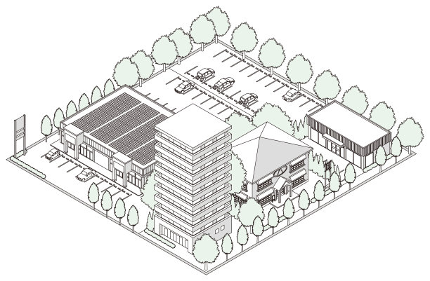 城市景观的三维视图。城市景观。线条画插图。图片下载
