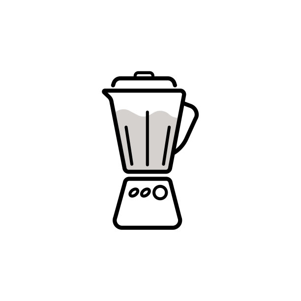 搅拌机，榨汁机线路图标。移动概念和网页设计的线性风格标识。电动混合器轮廓矢量图标。象征,标志说明。像素完美的矢量图形。图片下载