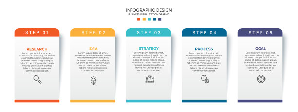 步骤业务时间轴信息图用于数据业务可视化元素背景模板图片下载