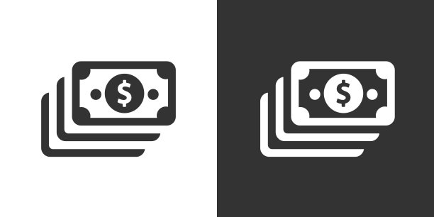 货币和金融线图标图片下载