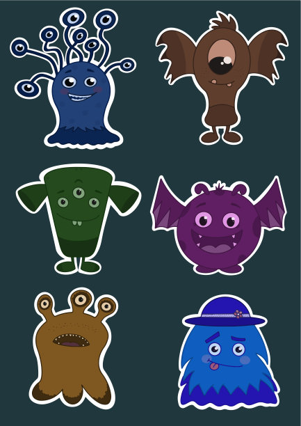 可爱的小怪物要在插画里庆祝万圣节了图片下载