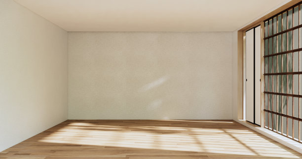 空房间白色室内设计。三维渲染图片下载