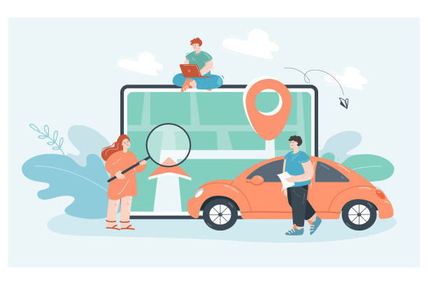 小客户使用移动应用程序制定出行路线图片下载