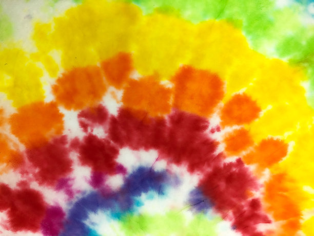 嬉皮明亮扎染墙纸艺术。色彩彩色扎染时尚背景。彩色扎染颜料。图片下载