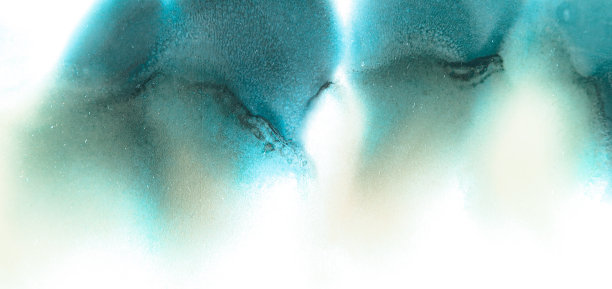 青色垃圾图案背景俱乐部传单。轻亚克力油墨打印水彩图案。青绿色创意时尚手绘图片下载