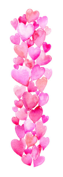 水彩插图情人节图片下载