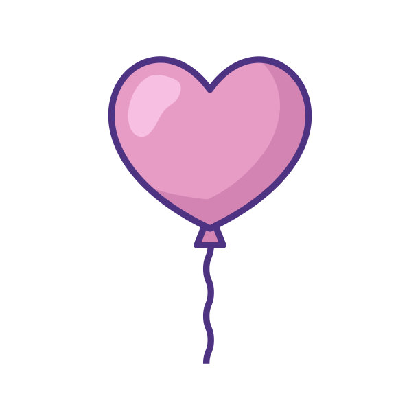 气球图标矢量设计模板在白色背景图片下载